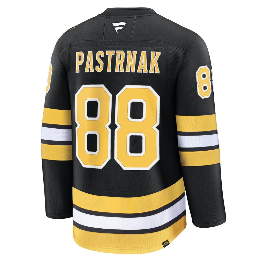 David Pastrnak Boston Bruins Fanatics Away Premium Player Jersey - White