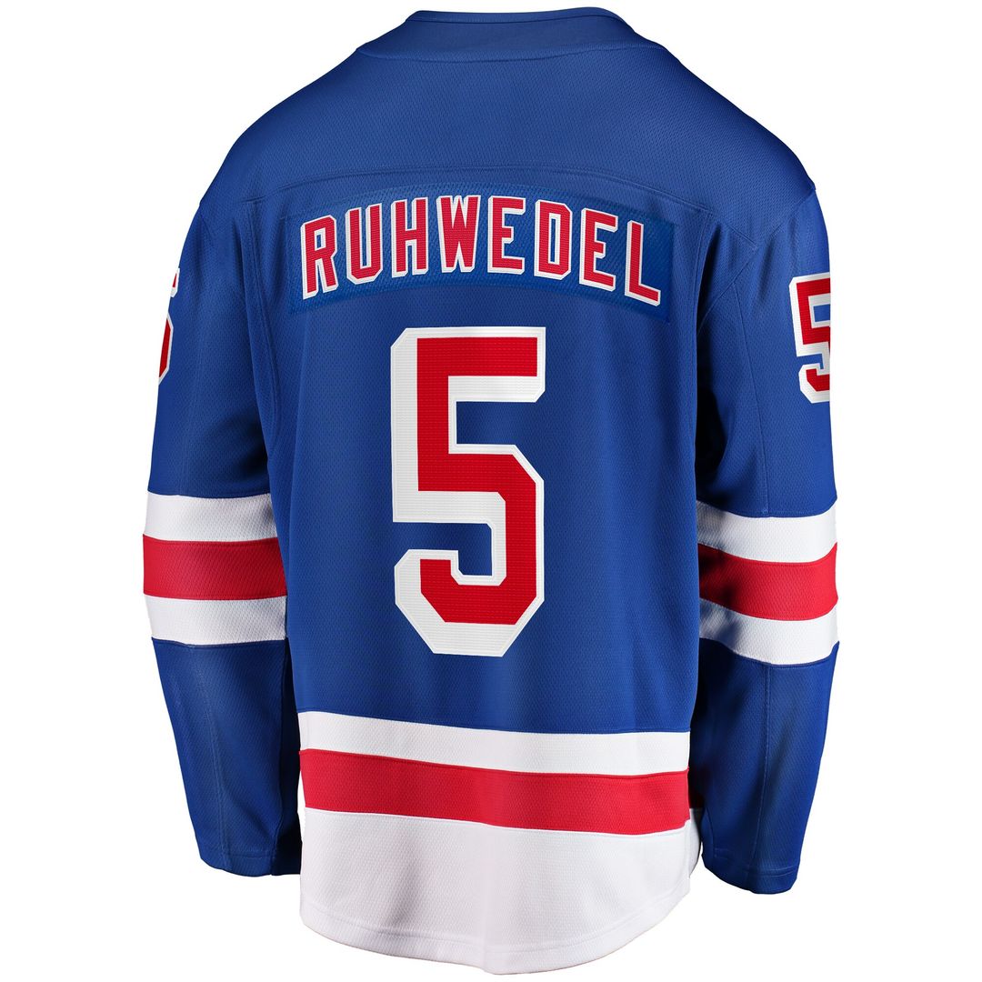 Chad Ruhwedel New York Rangers Fanatics Home Premier Breakaway Player Jersey - Blue