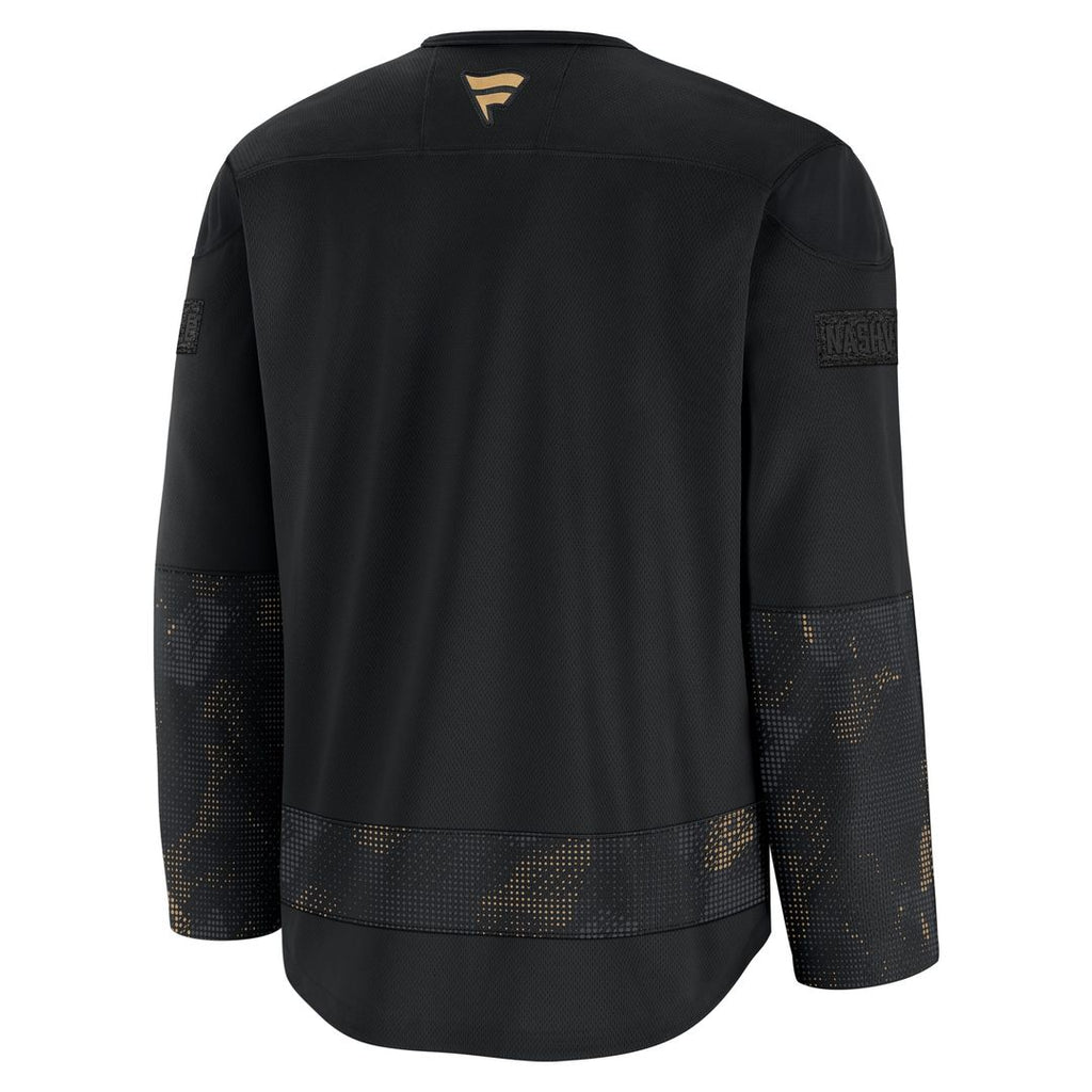Nashville Predators Fanatics 2024 Military Appreciation Practice Jersey - Black