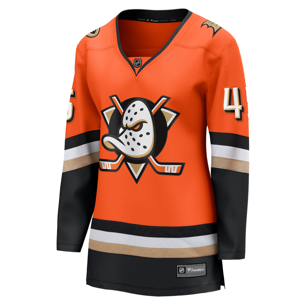 Beckett Sennecke Anaheim Ducks Fanatics Women's Home Breakaway Jersey - Orange