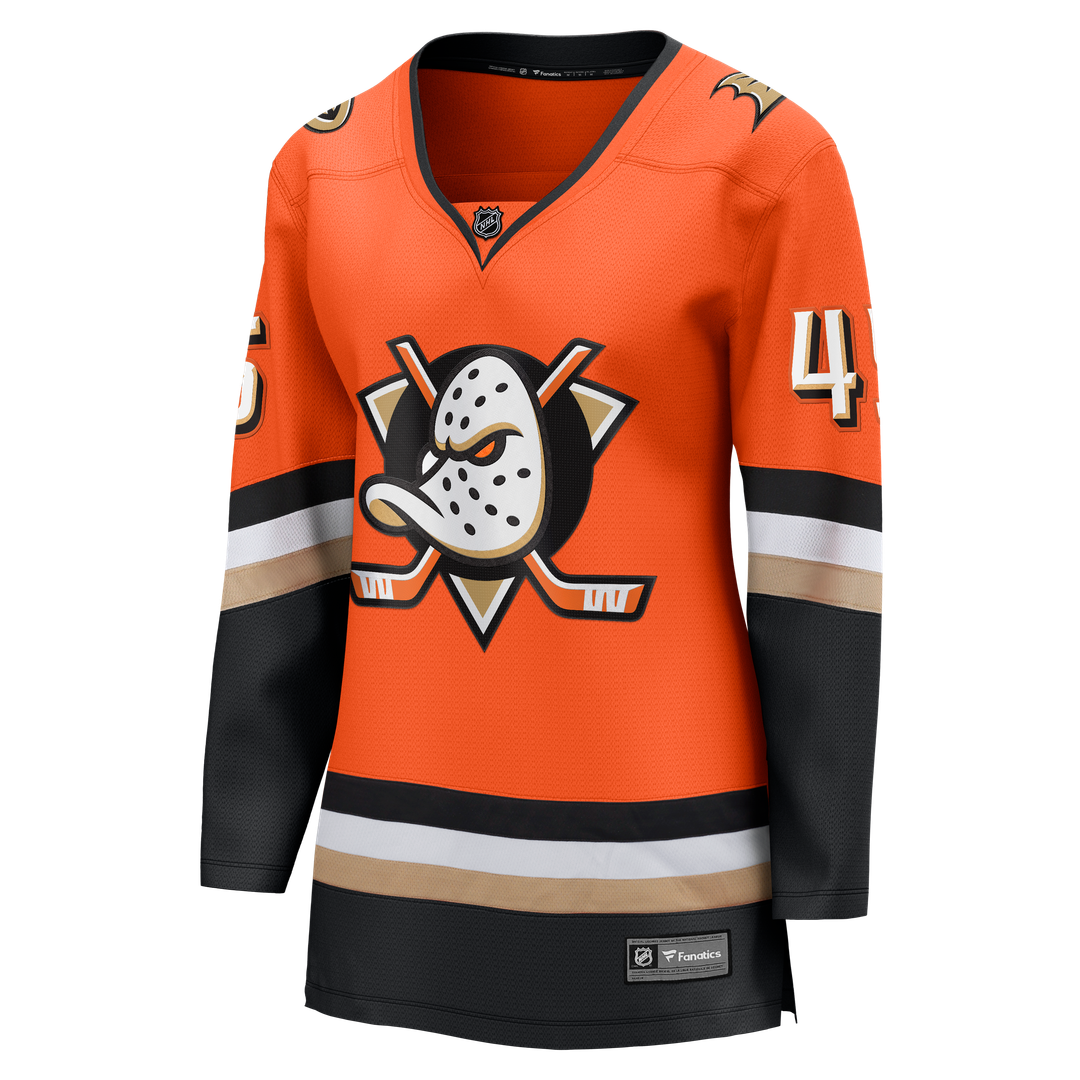 Beckett Sennecke Anaheim Ducks Fanatics Women's Home Breakaway Jersey - Orange