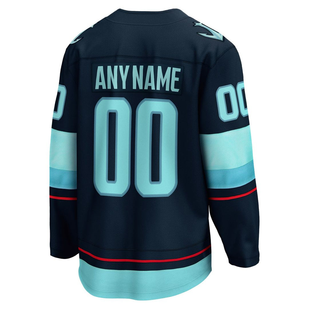 Seattle Kraken Fanatics Away Breakaway Custom Jersey - White