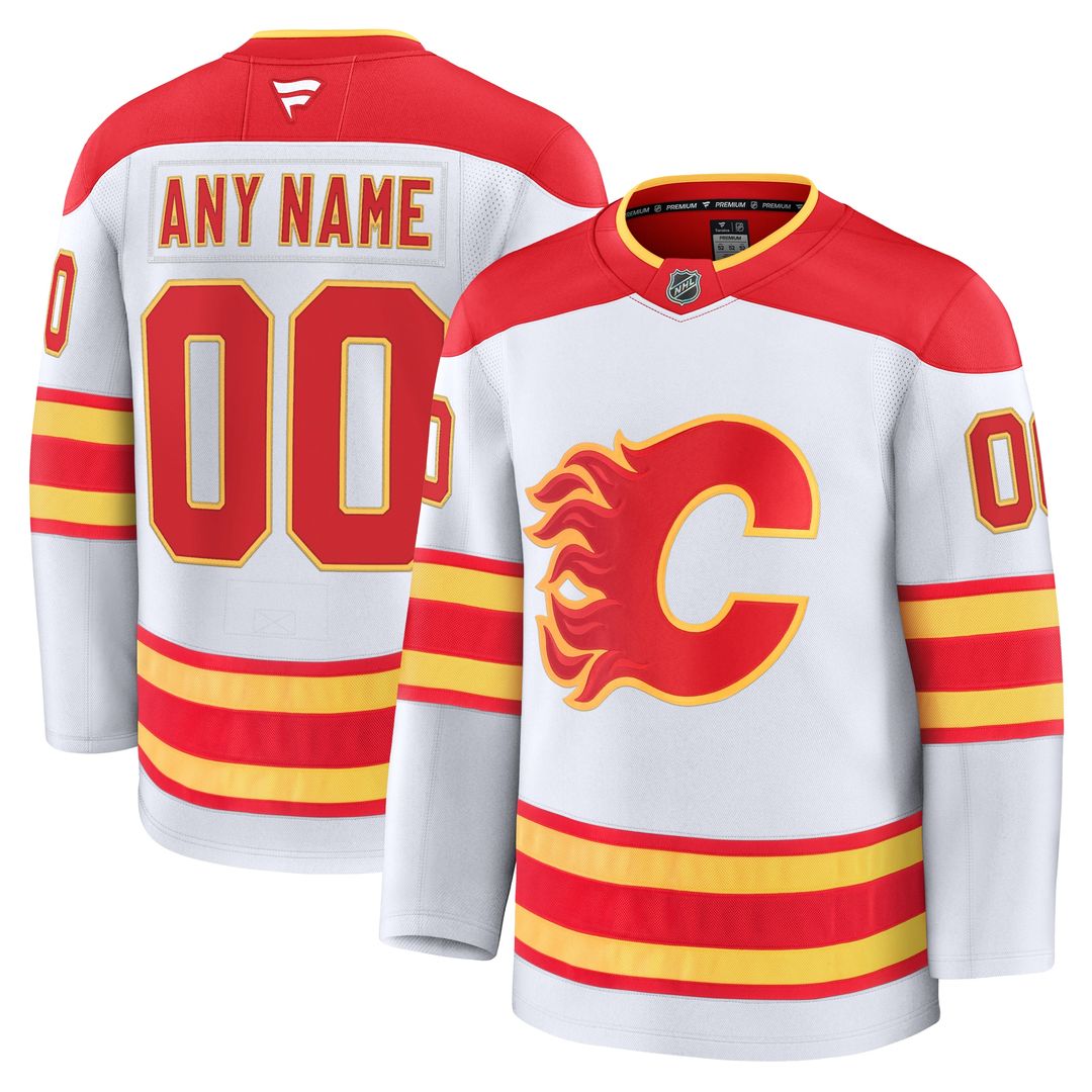 Calgary Flames Fanatics Home Premium Custom Jersey - Red