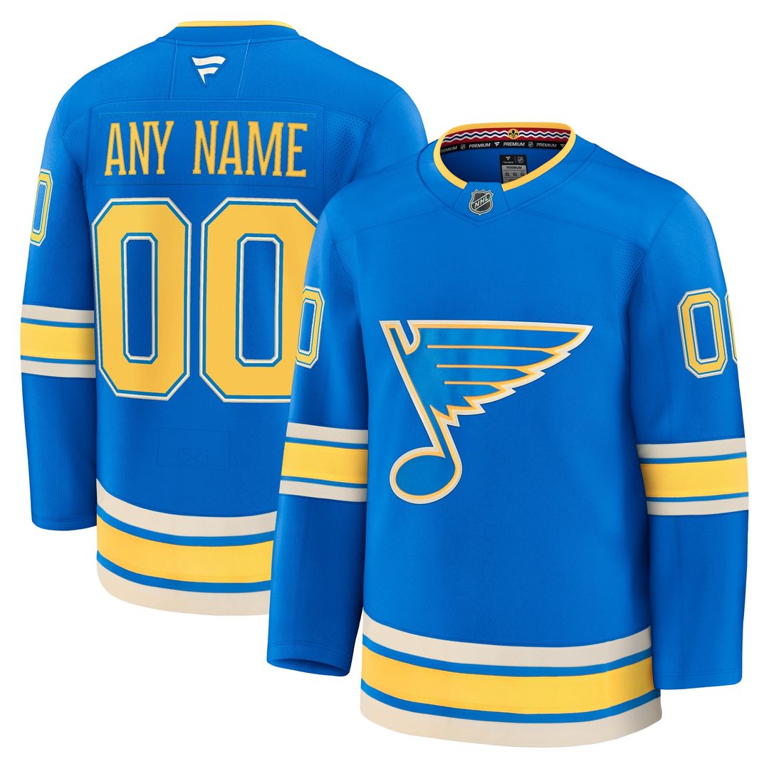 St. Louis Blues Fanatics Away Premium Custom Jersey - White