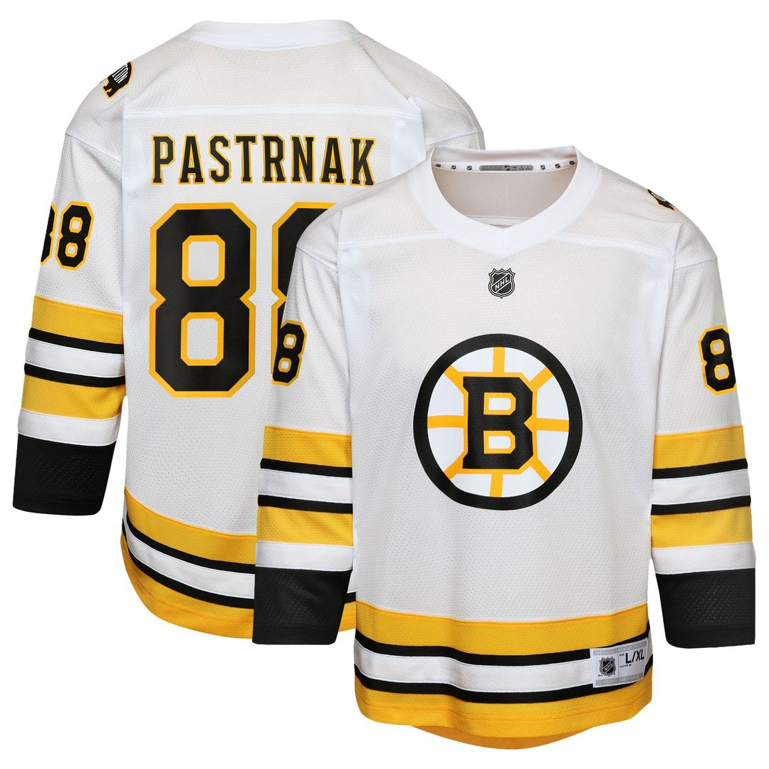 David Pastrnak Boston Bruins Youth Home Replica Player Jersey - White