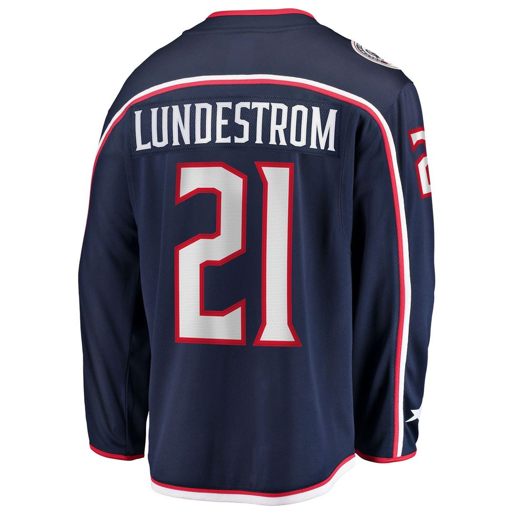 Isac Lundestrom Columbus Blue Jackets Fanatics Home Breakaway Jersey - Navy