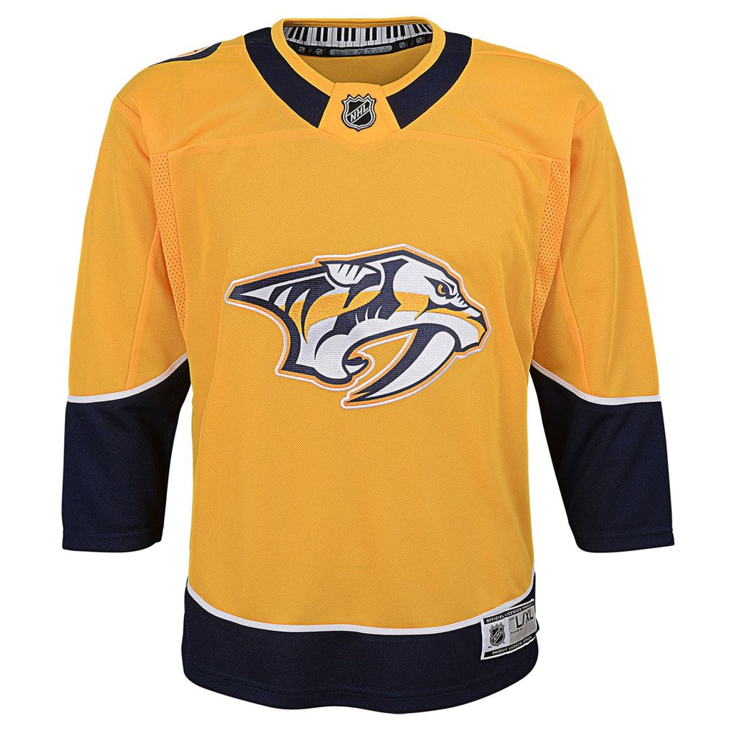Nashville Predators Youth Home Premier Blank Jersey - Yellow