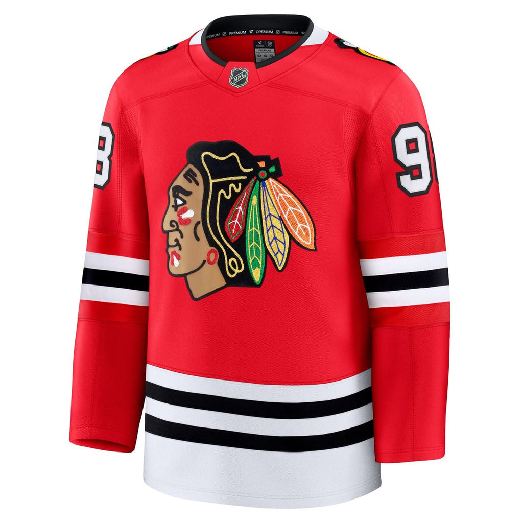 Connor Bedard Chicago Blackhawks Fanatics Away Premium Jersey - White