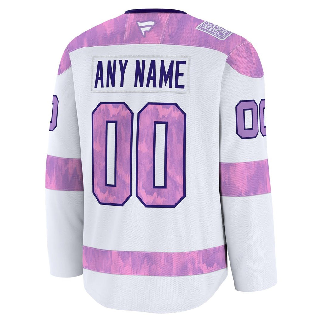 Toronto Maple Leafs Fanatics 2024 Hockey Fights Cancer Custom Practice Jersey - White