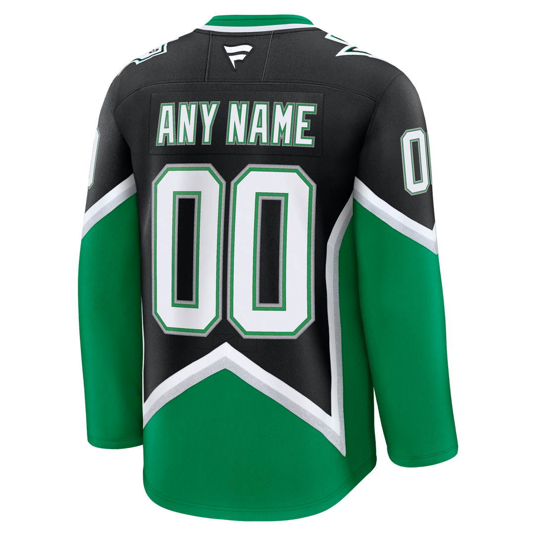 Dallas Stars Fanatics Home Premium Custom Jersey - Kelly Green