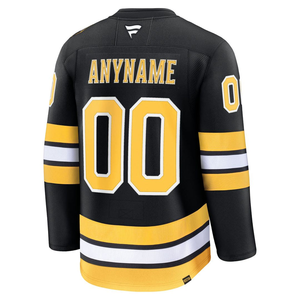 Boston Bruins Fanatics Home Premium Custom Jersey - Black