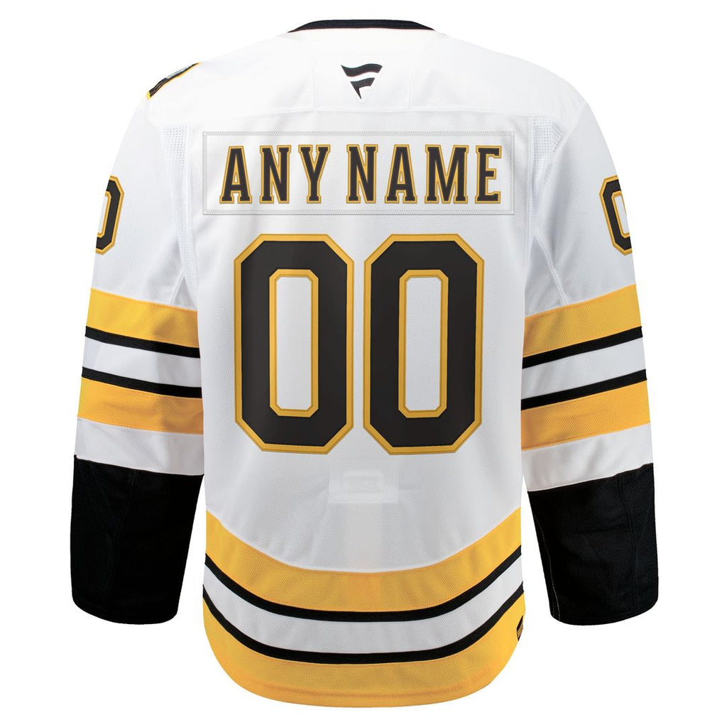 Boston Bruins Fanatics Away Authentic Pro Custom Jersey - White