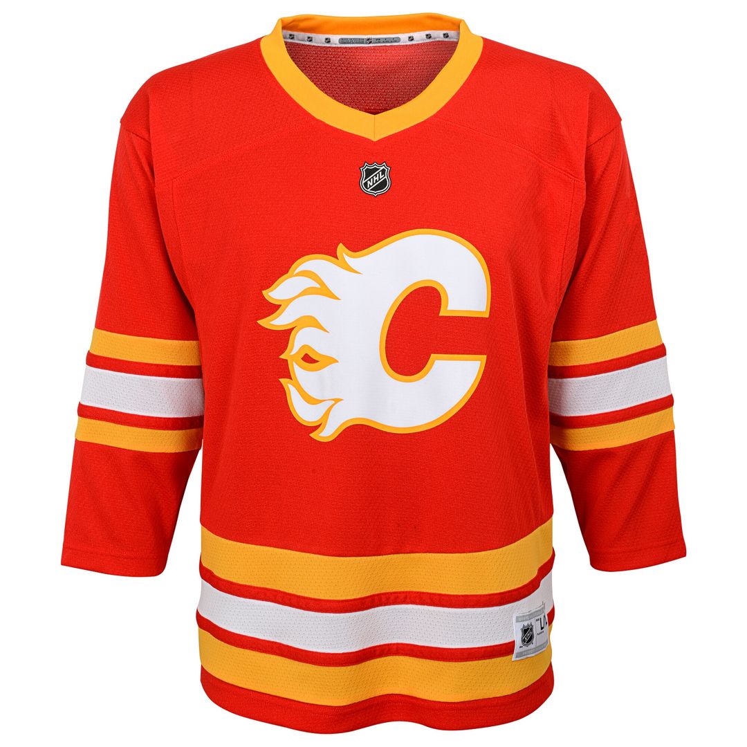 Calgary Flames Youth Home Replica Custom Jersey - Red