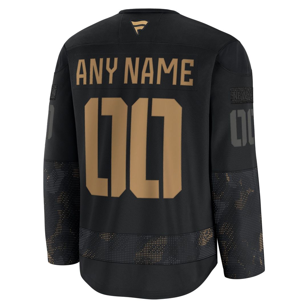 New York Rangers Fanatics 2024 Military Appreciation Custom Practice Jersey - Black
