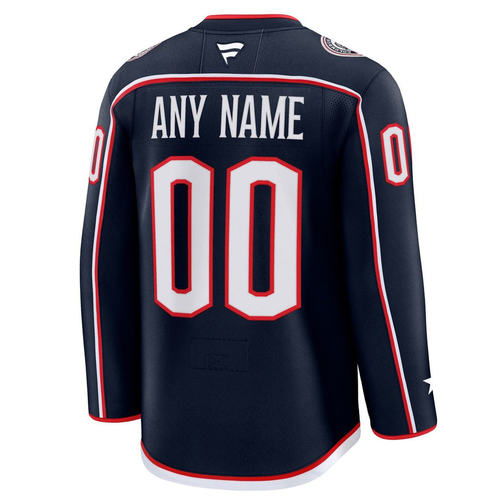 Columbus Blue Jackets Fanatics Home Premium Custom Jersey - Navy