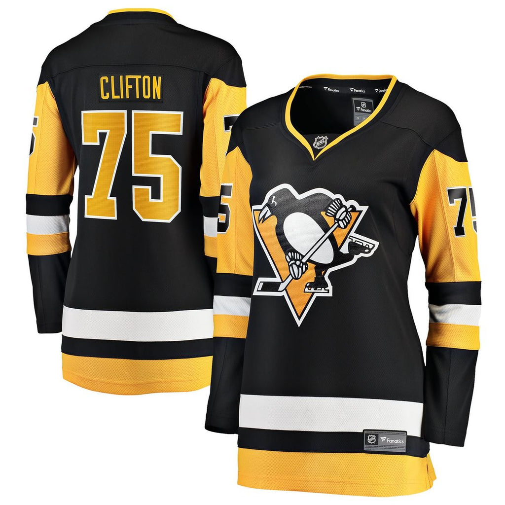 Connor Clifton Pittsburgh Penguins Fanatics Women's Home Breakaway Jersey - Black
