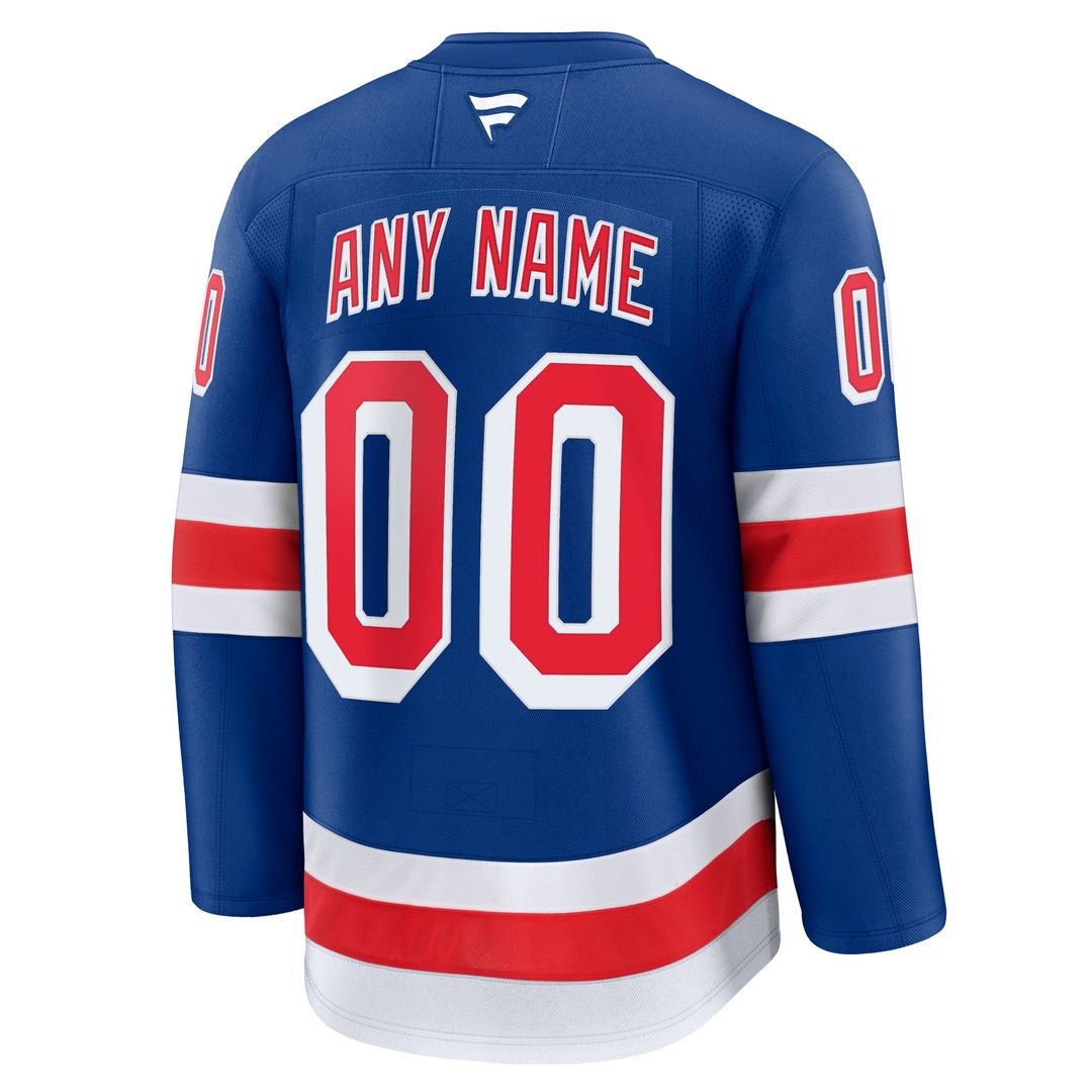 New York Rangers Fanatics Away Premium Custom Jersey - White