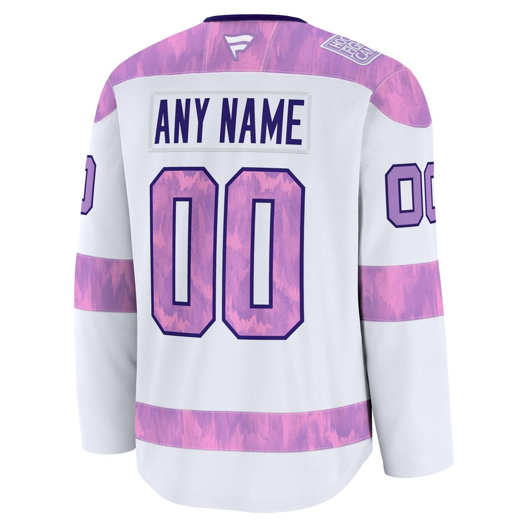 New York Rangers Fanatics 2024 Hockey Fights Cancer Custom Practice Jersey - White