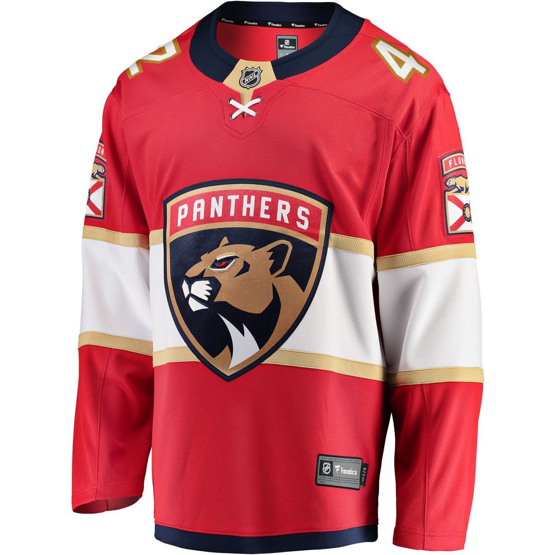 Gustav Forsling Florida Panthers Fanatics Home Breakaway Player Jersey - Red