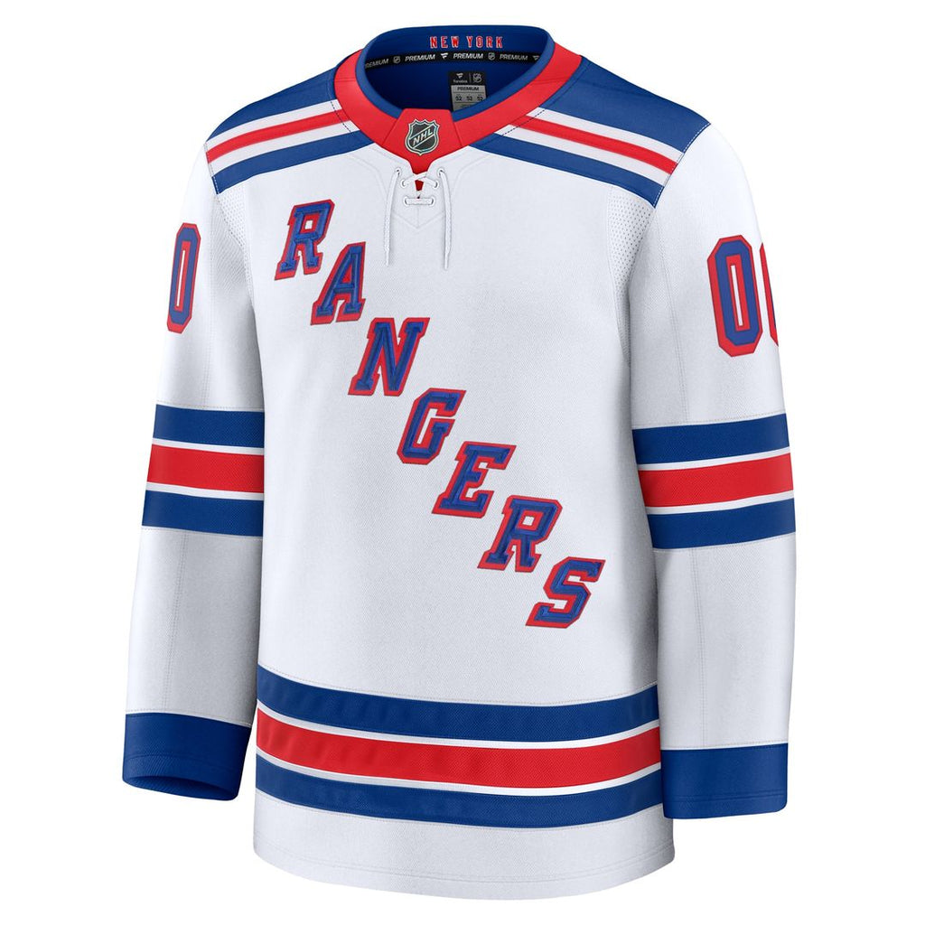 New York Rangers Fanatics Away Premium Custom Jersey - White