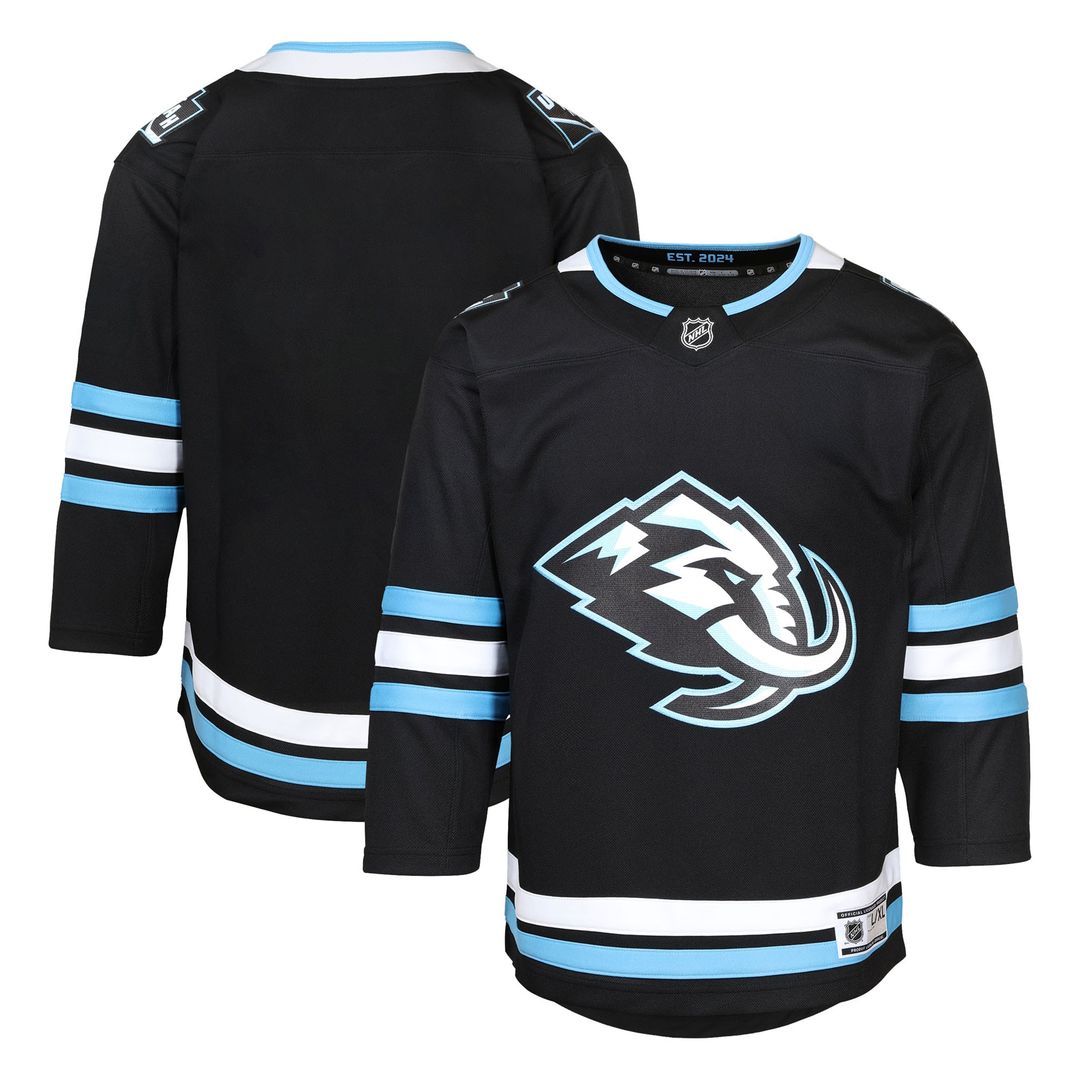 Utah Mammoth Youth Home Premier Jersey - Black