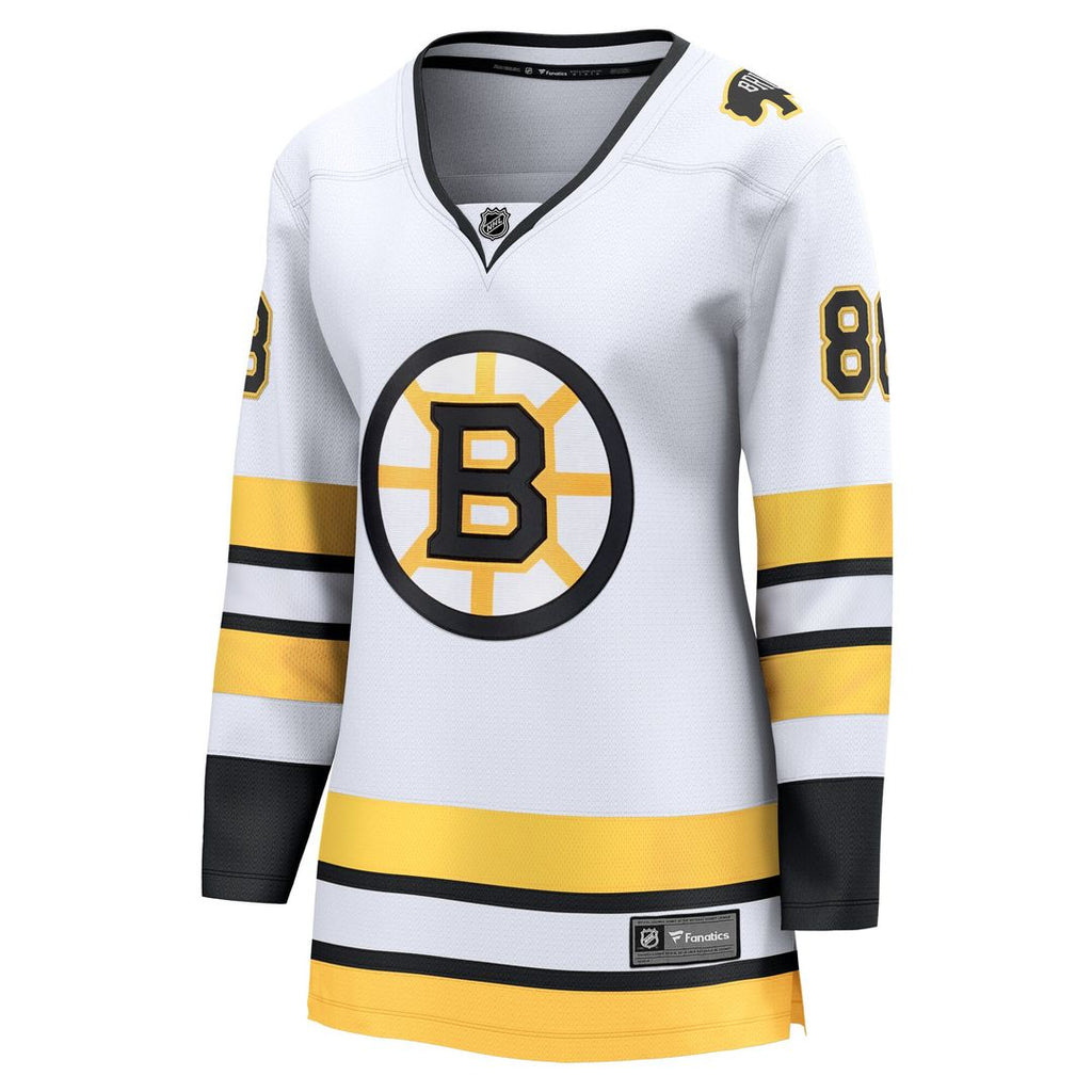 David Pastrnak Boston Bruins Fanatics Women's Away Breakaway Player Jersey - White