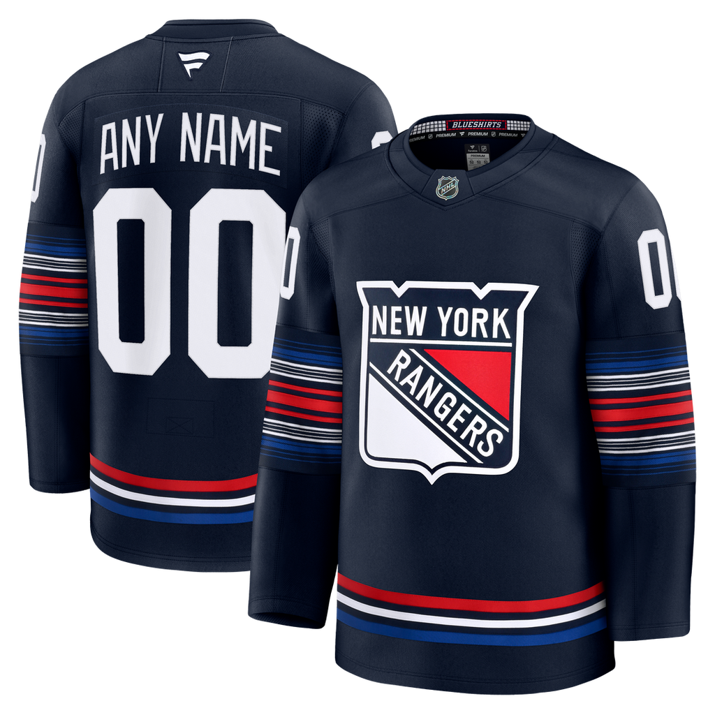New York Rangers Fanatics Alternate Premium Custom Jersey - Navy
