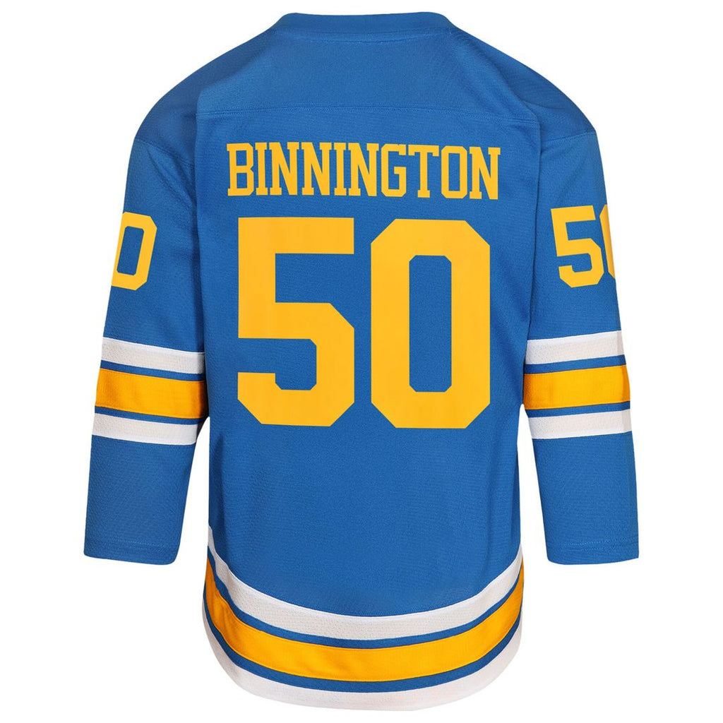 Jordan Binnington St. Louis Blues Youth Away Replica Player Jersey - White