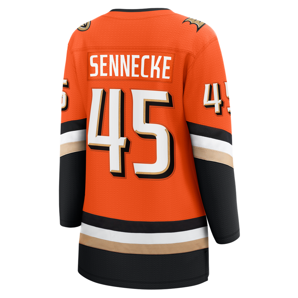 Beckett Sennecke Anaheim Ducks Fanatics Women's Home Breakaway Jersey - Orange