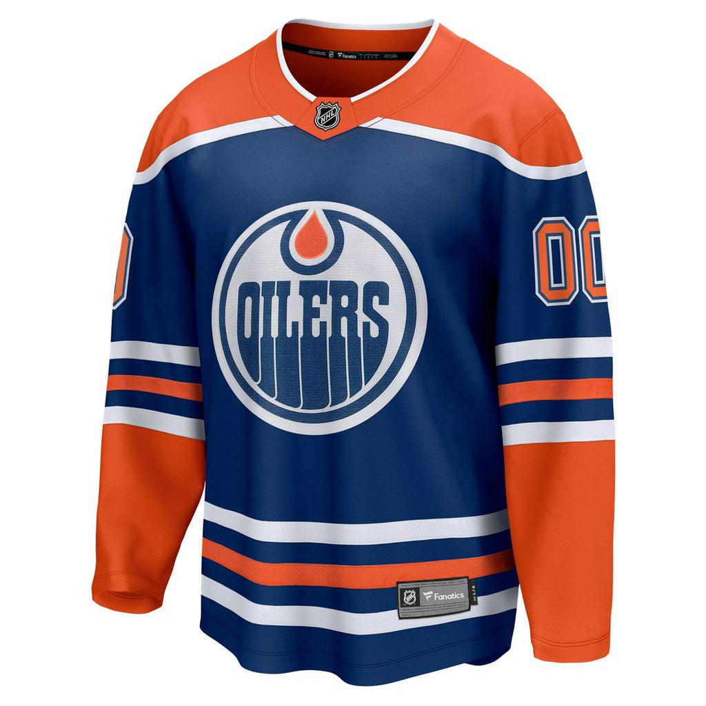 Edmonton Oilers Fanatics Home Breakaway Custom Jersey - Royal