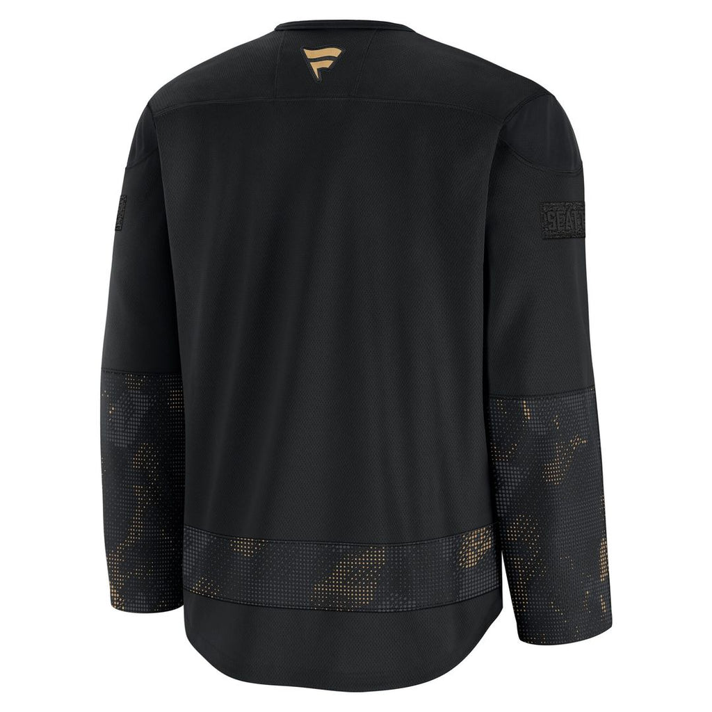 Seattle Kraken Fanatics 2024 Military Appreciation Practice Jersey - Black
