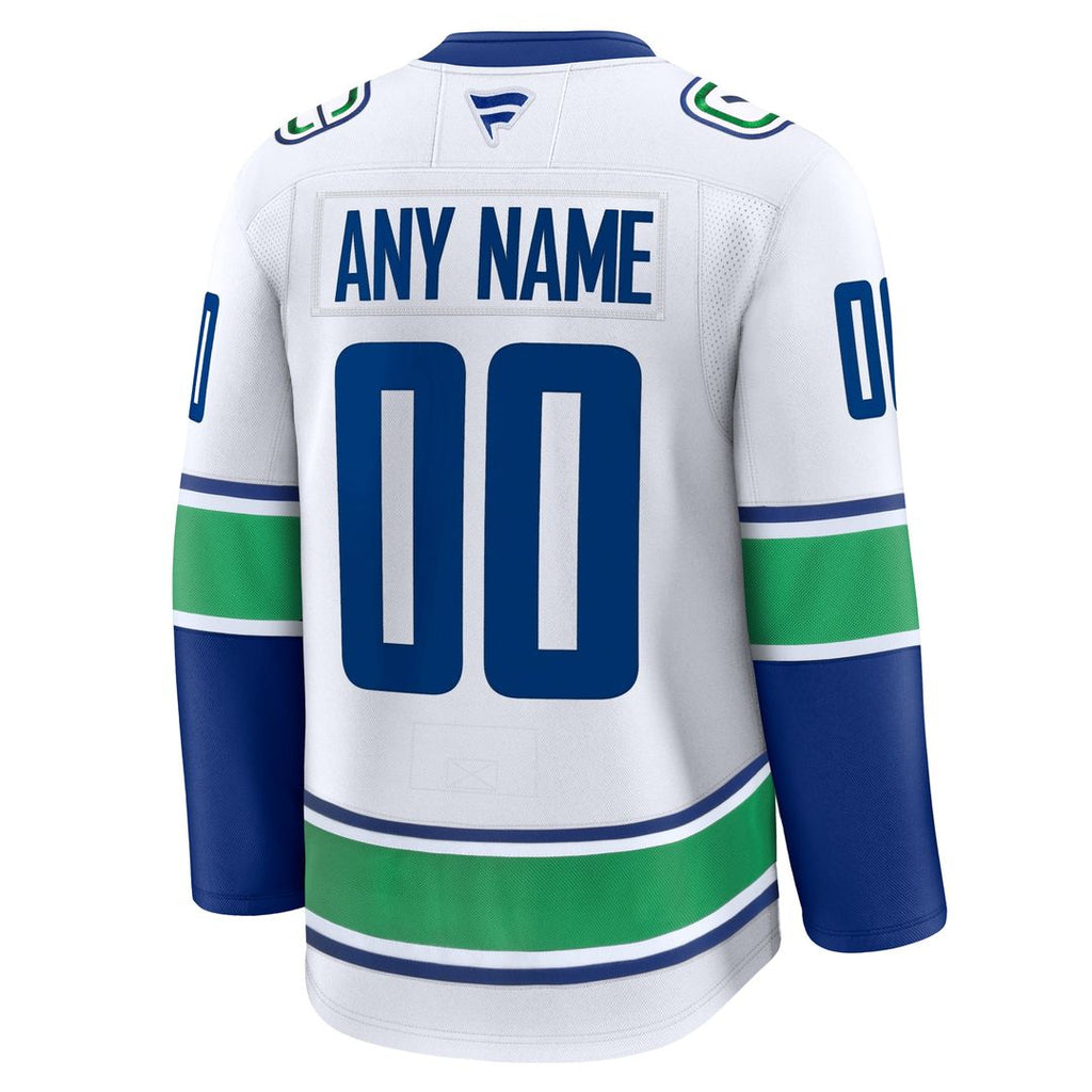 Vancouver Canucks Fanatics Home Premium Custom Jersey - Blue