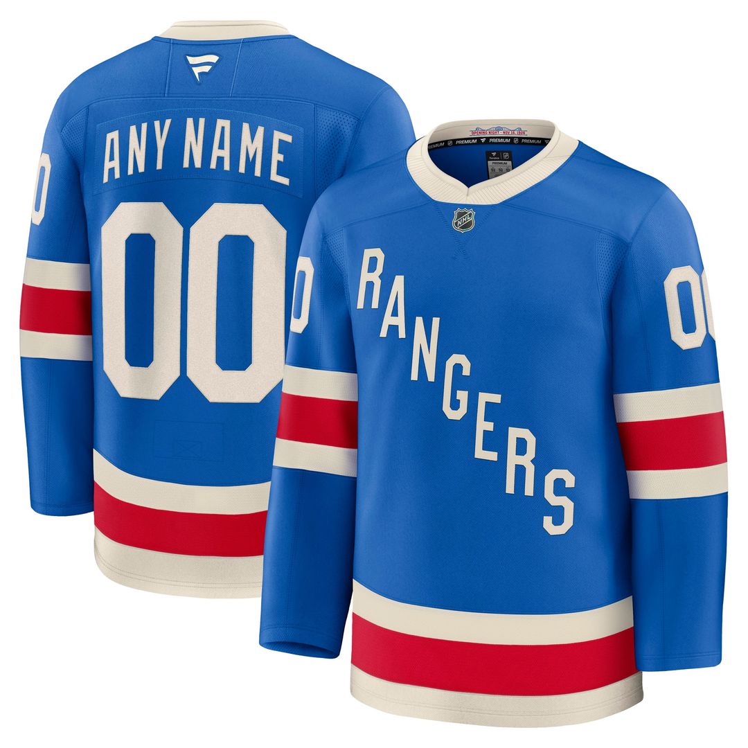 New York Rangers Fanatics Away Premium Custom Jersey - White