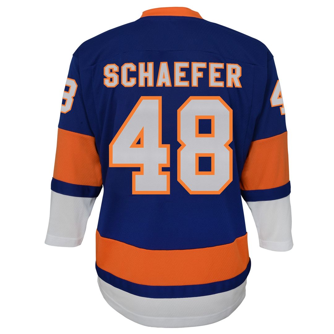 Matthew Schaefer New York Islanders Outerstuff Youth Home Replica Player Jersey - Blue