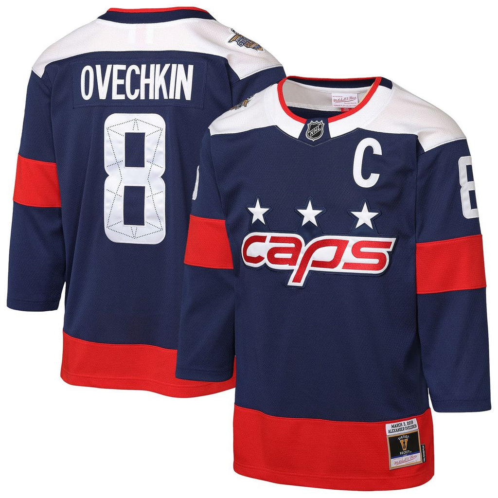 Alexander Ovechkin Washington Capitals Mitchell & Ness Youth 2018 NHL Stadium Series Power Play 2.0 Player Jersey - Navy