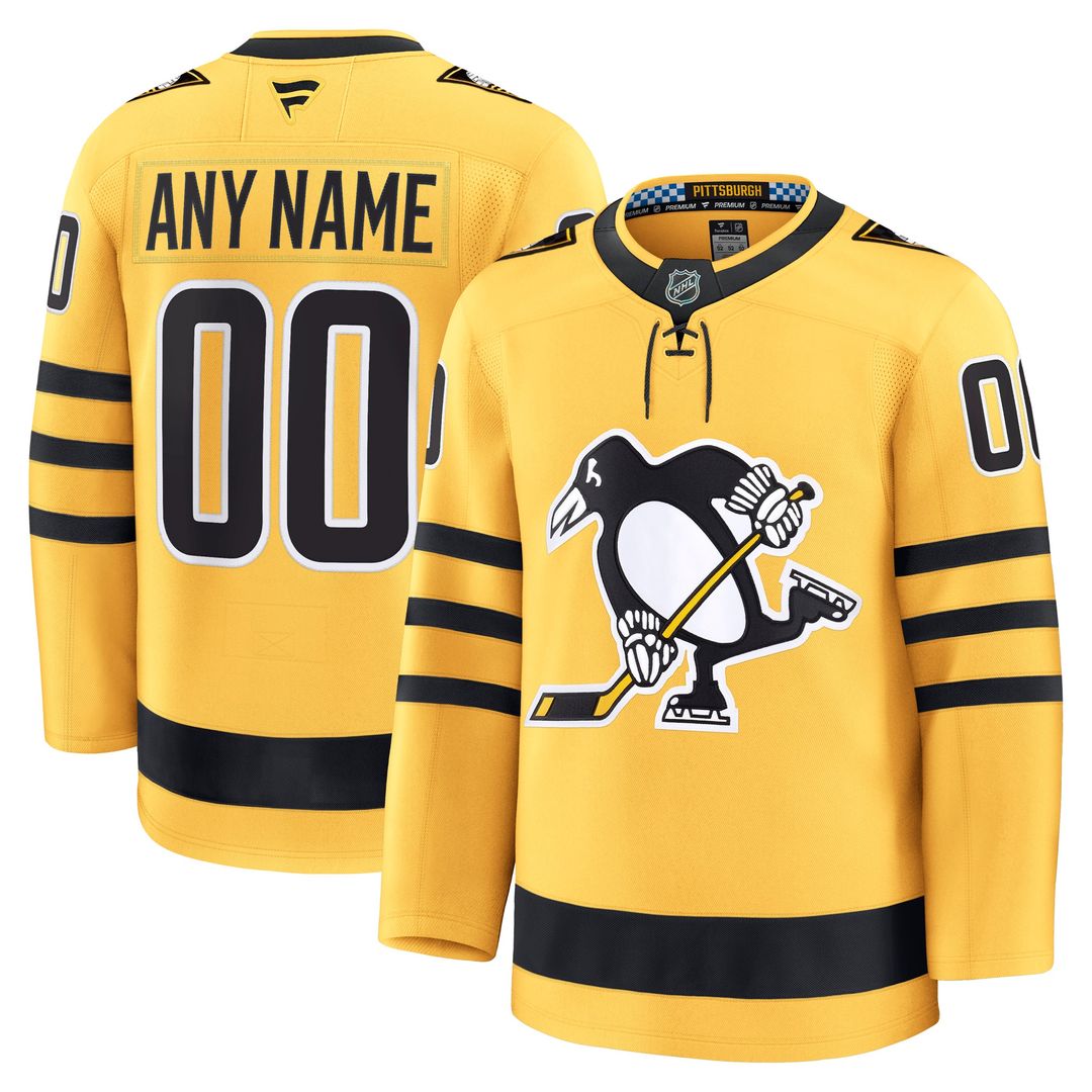 Pittsburgh Penguins Fanatics Home Premium Custom Jersey - Black