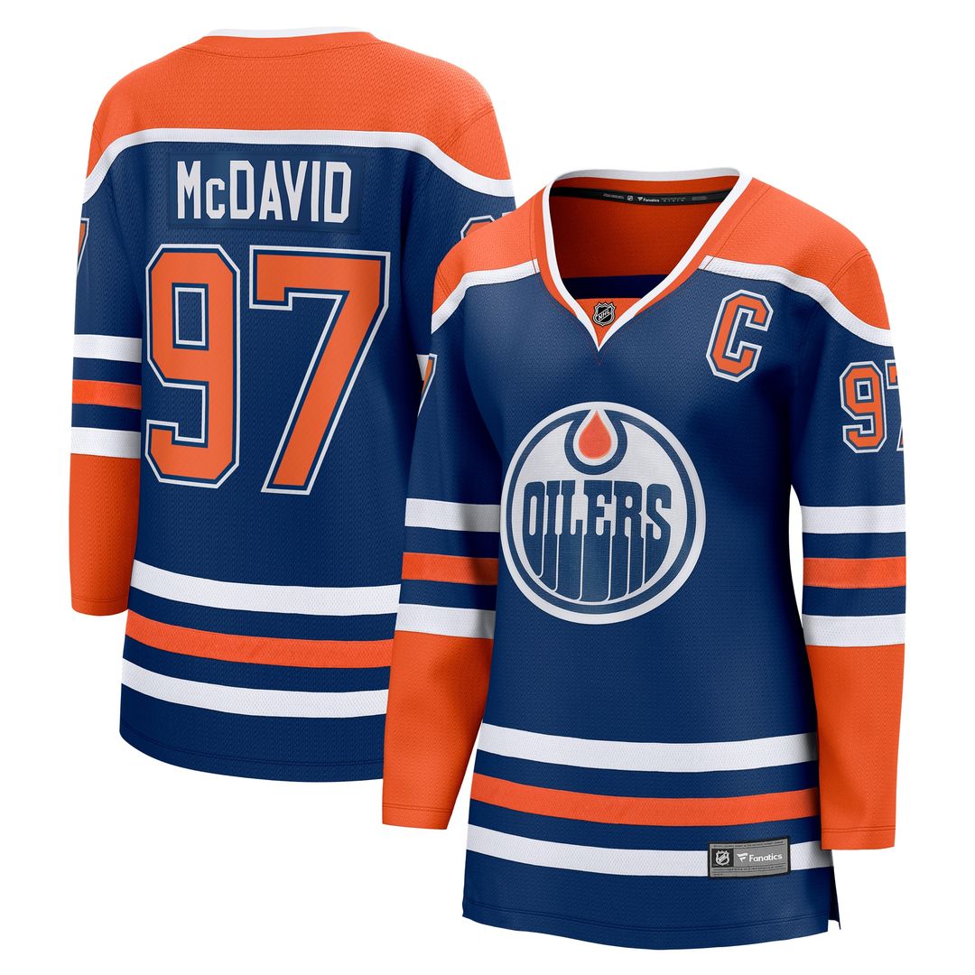 Connor McDavid Edmonton Oilers Fanatics Women's Alternate Breakaway Jersey - Light Beige