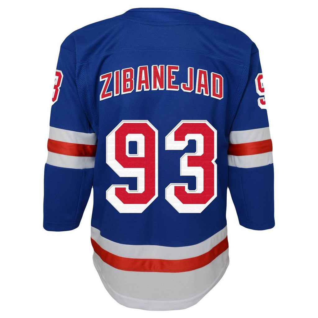 Mika Zibanejad New York Rangers Youth Home Premier Player Jersey - Blue