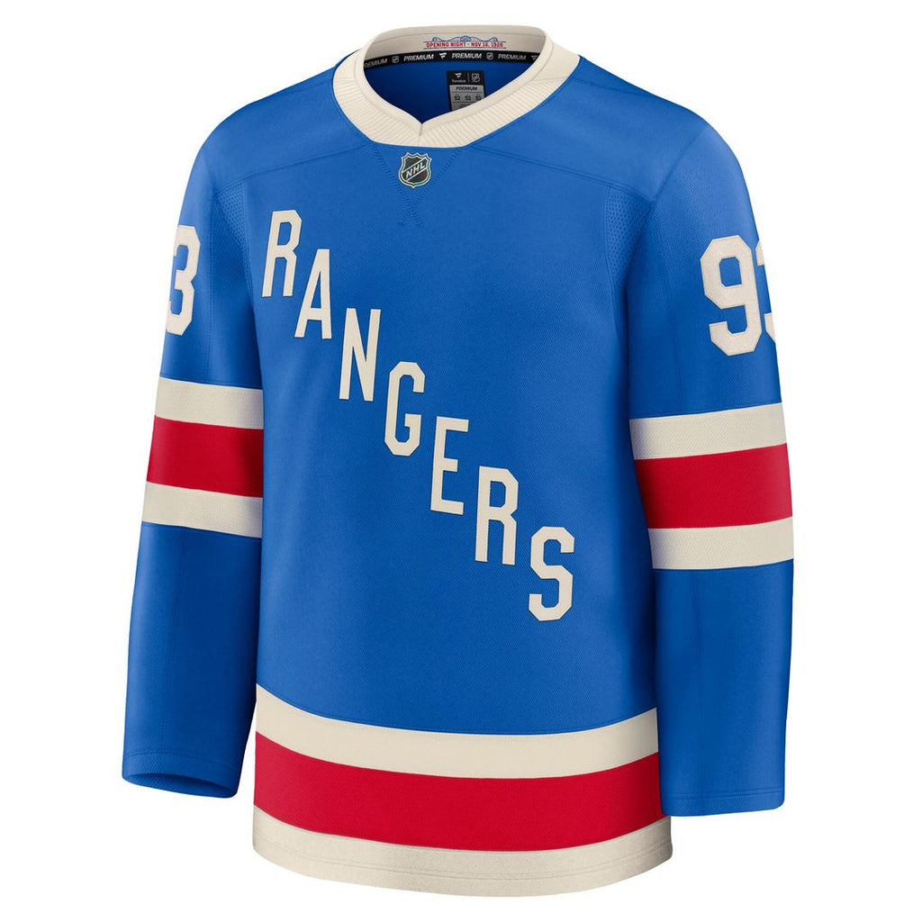 Mika Zibanejad New York Rangers Fanatics Centennial Premium Jersey - Blue