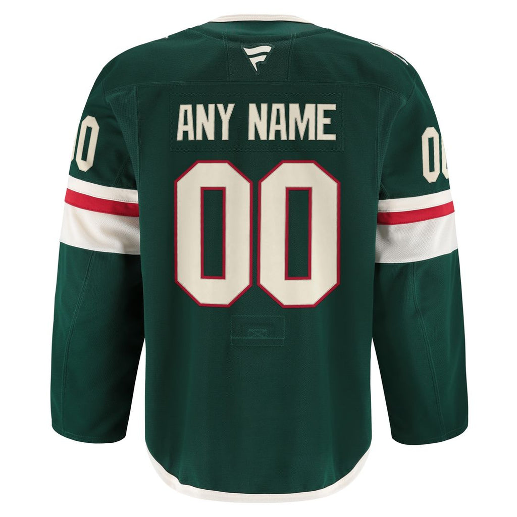 Minnesota Wild Fanatics Home Authentic Pro Custom Jersey - Green