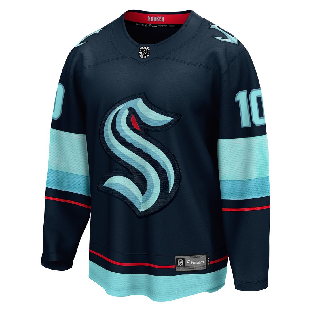 Matty Beniers Seattle Kraken Fanatics Premier Breakaway Player Jersey - Deep Sea Blue